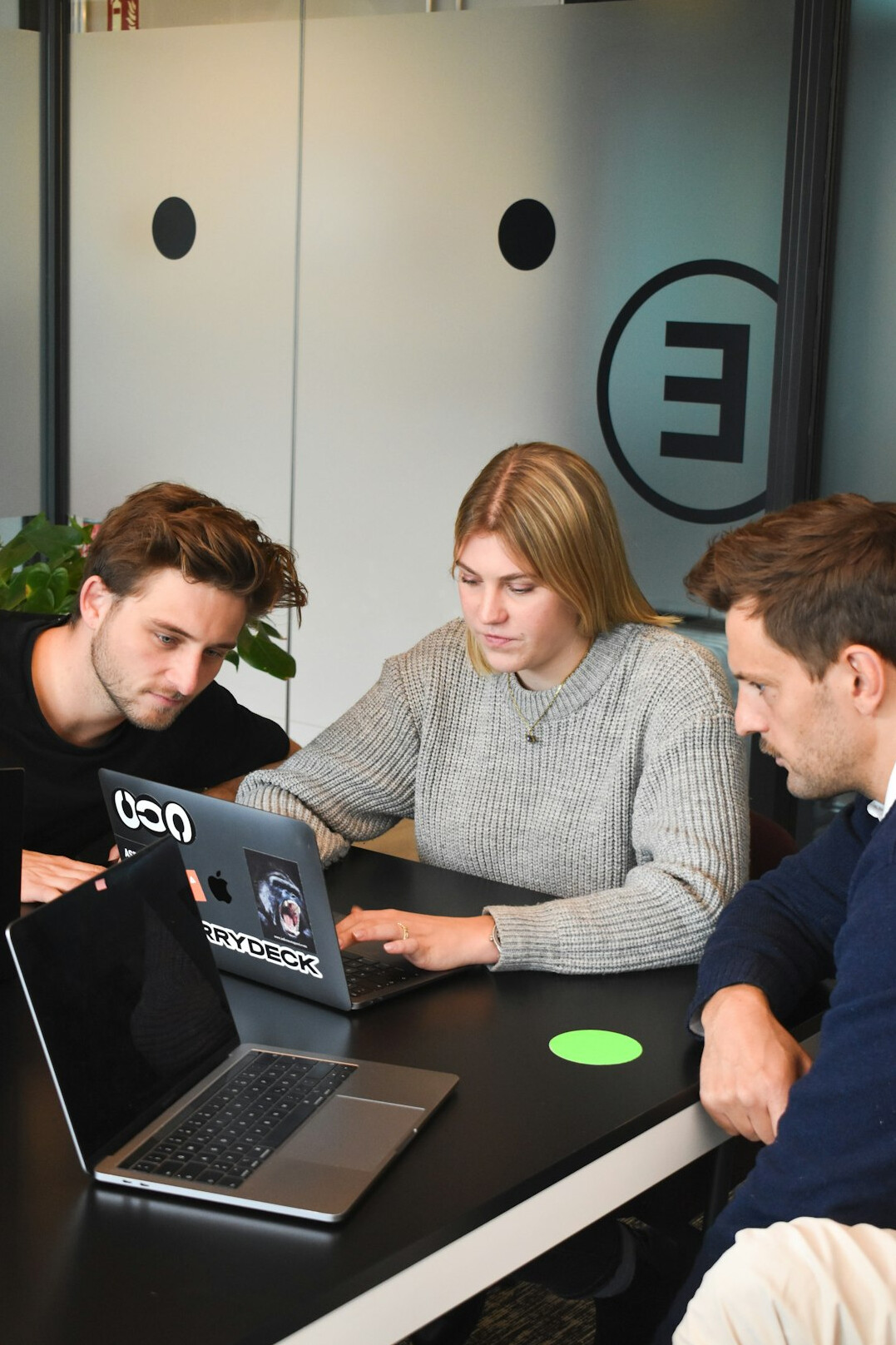 team discussion at office